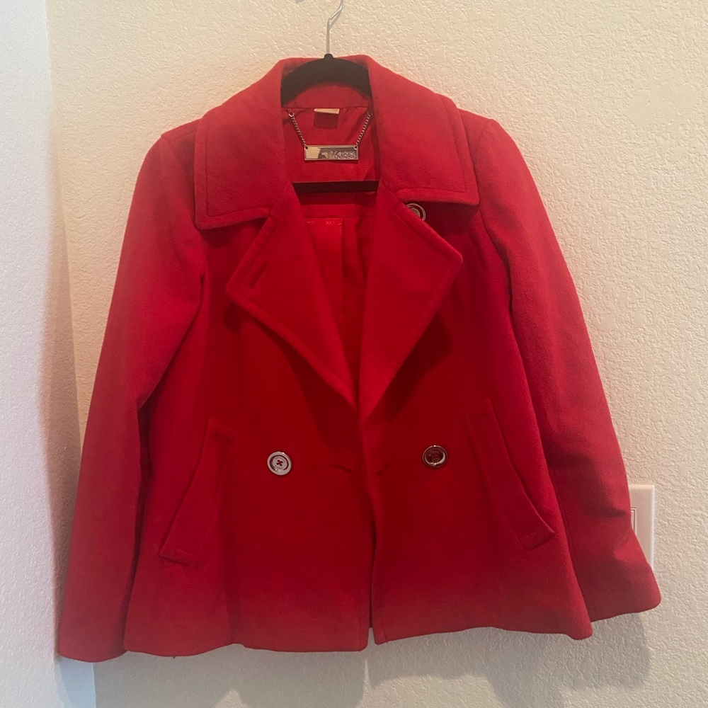 Red Michael Kors Peacoat